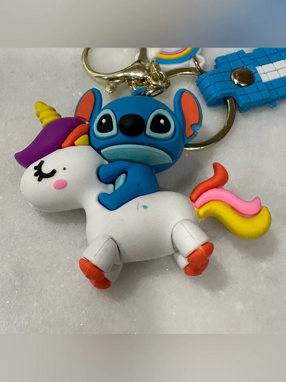 Stitch Kids Keychain Strap - Pink and Blue Cute Character Set pick your style